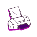 Creative printing service illustration for Merakology printing services in Pretoria