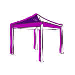 Event branding service illustration for Merakology gazebos, banners and brand exposure